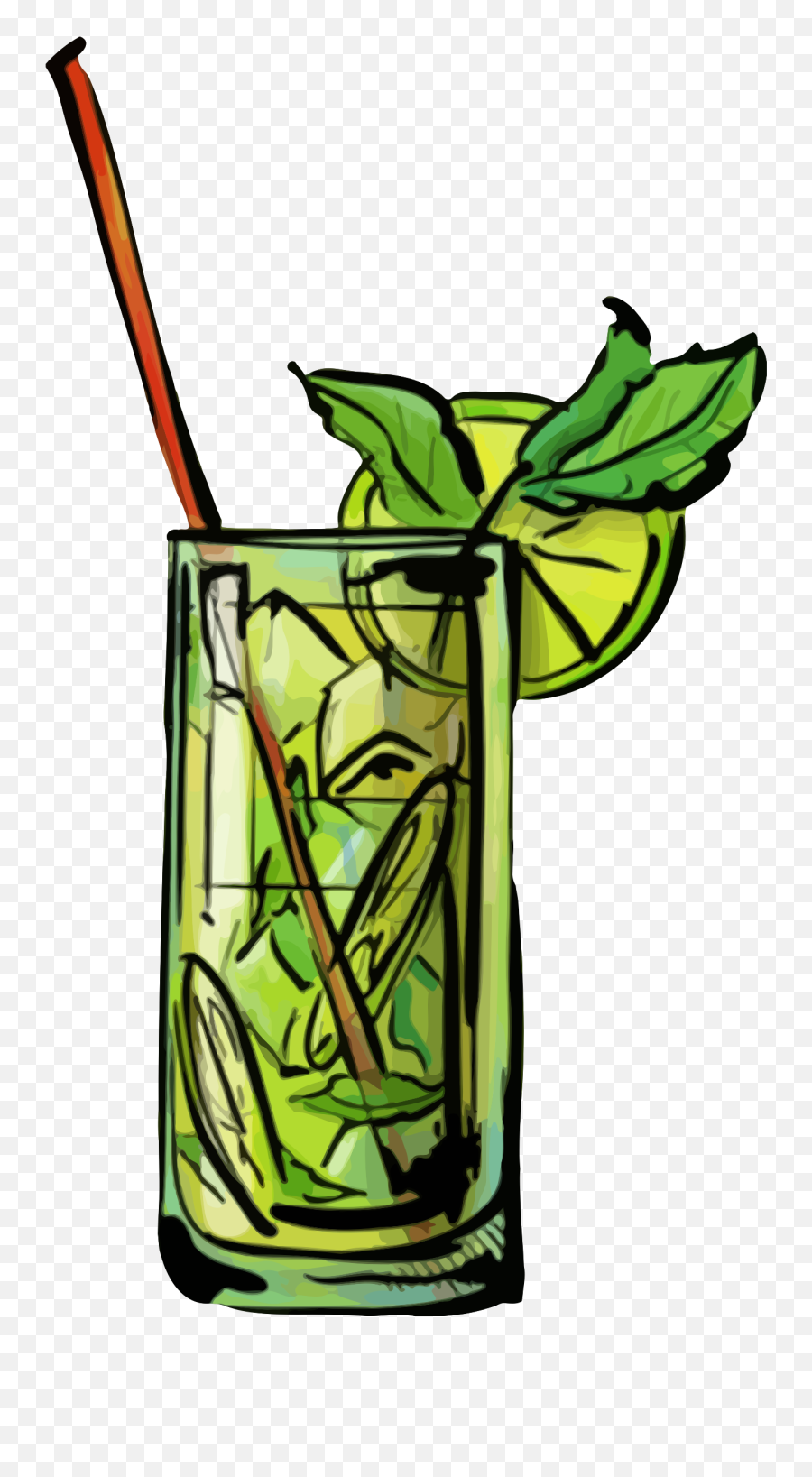 Cocktail Clipart Mojito Cocktail - Cocktail Mojito Png Emoji,Mojito Emoji