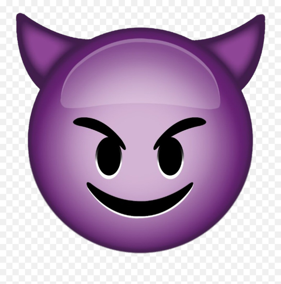 Diablo Morado Emoji Sticker By Drawlp - Evil Emoji,How To Draw An Emoji