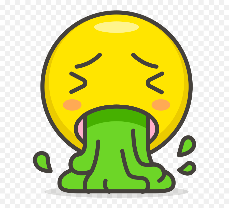 Face Vomiting Emoji Clipart - Dot,Barfing Emoji Png