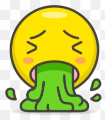 Face Vomiting Emoji Clipart - Dot,Barfing Emoji Png