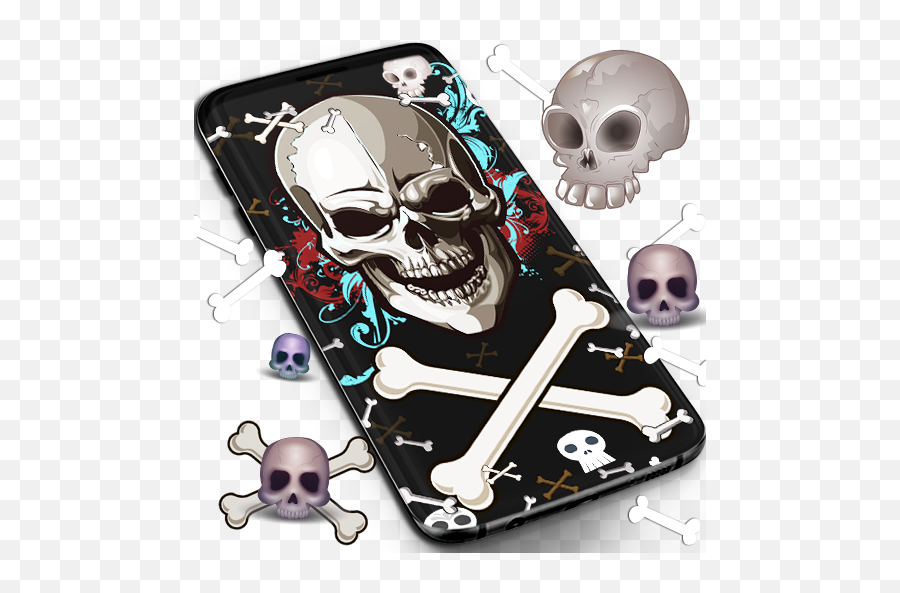 Skull Live Wallpaper - Apps On Google Play Creepy Emoji,Skull And Bones Emoji