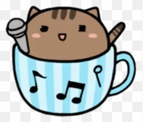 Cat In A Cup Stickers For Whatsapp - Cafe Nyan Line Sticker Emoji,Frog And Cup Emoji