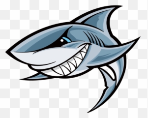Printed Vinyl Cartoon Showing Teeth - Logo Cartoon Shark Png Emoji,San Jose Sharks Emoji