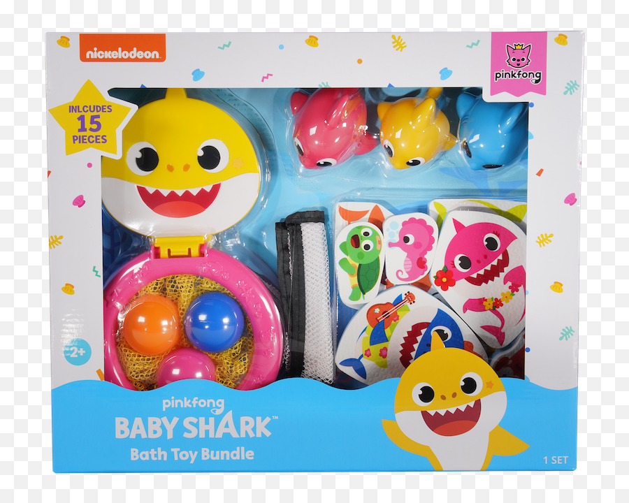 Bath Toy Bundle - Pinkfong Babyshark By Wowwee Baby Shark Bath Toy Emoji,How To Make A Shark Emoticon