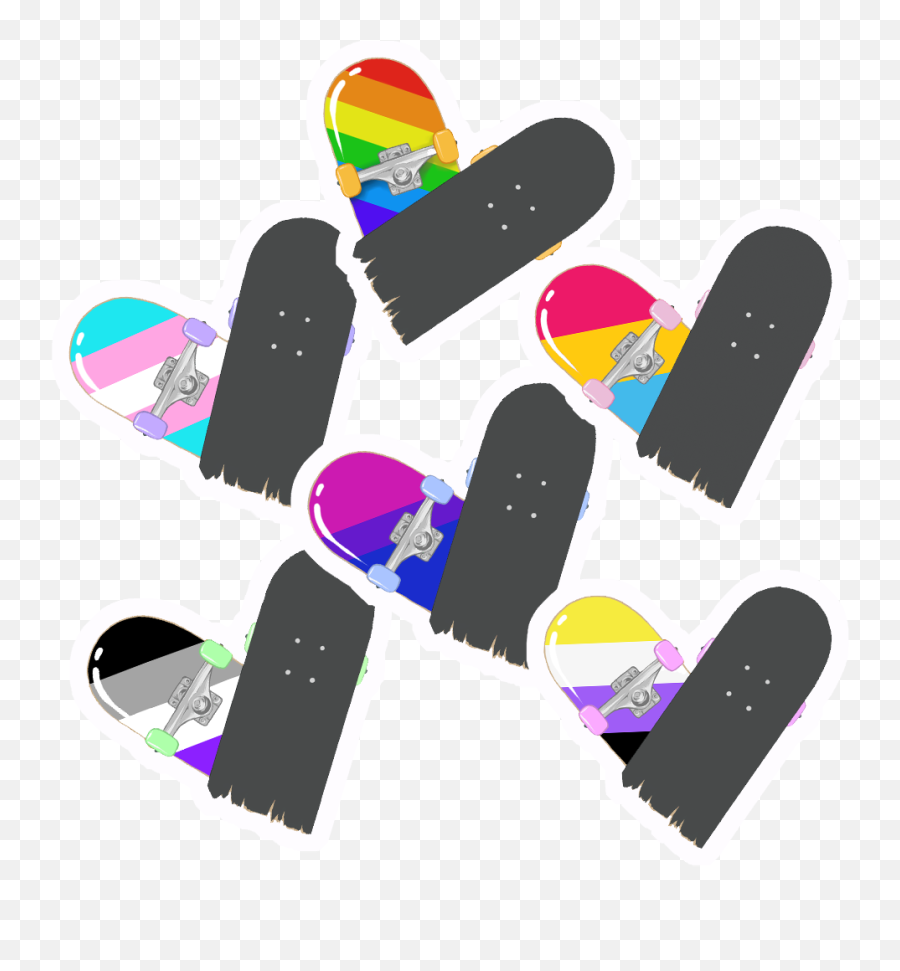 Stickers Pride Flag Rolling Bomb - Pride Flag Skateboard Stickers Emoji,Ace Flag Emoji