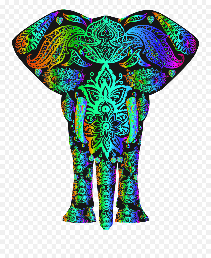 Elephant Wise - Transparent Colorful Elephant Png Emoji,Elepahnt Model Emotion