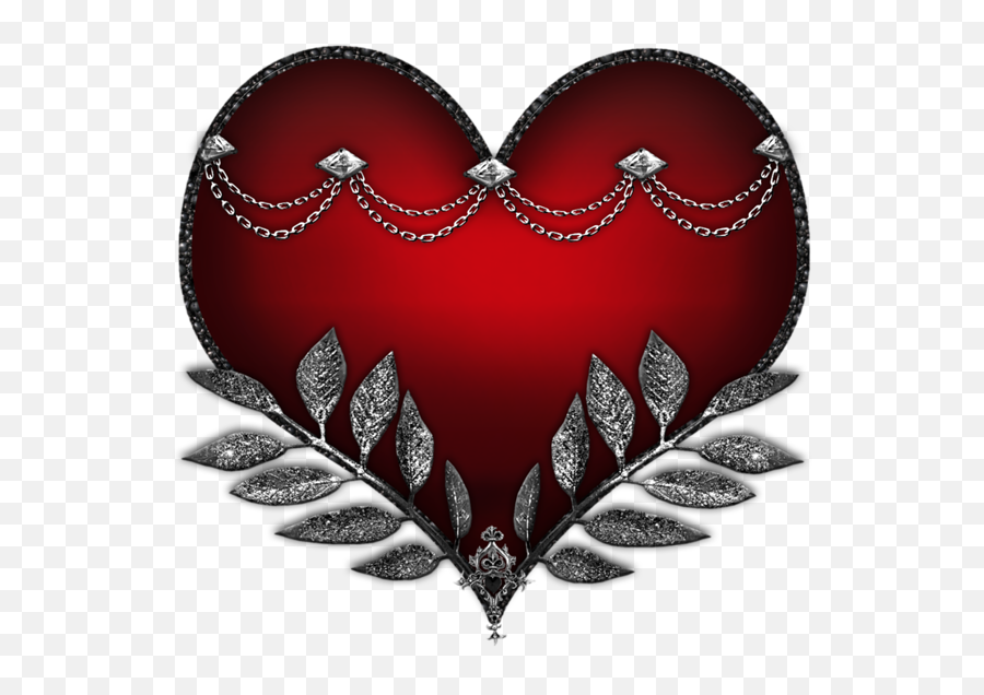 Hard Rock Style Heart Clipart Corazones Emojis Para - Transparent Background Silver Heart,Rebel Glaf Emoji