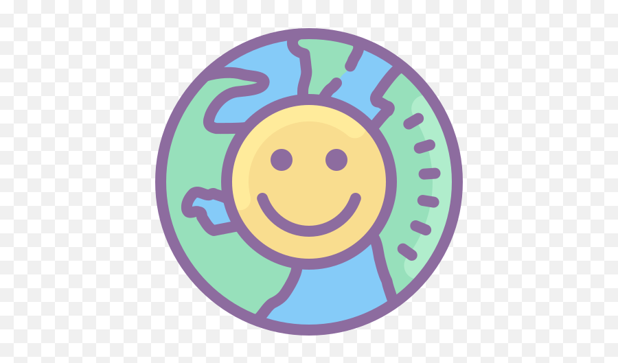 Earth Smiley Icon U2013 Free Download Png And Vector - Happy Emoji,Skype Emoticons Thumbs Up