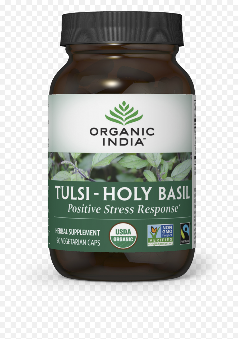Tulsi Holy Basil Supplement Capsules Organic India - Organic India Products Emoji,Emotion Classic With Green Tea Extract