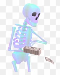 Jjjjjohn Sticker Funny Memes Funny Skeleton Spoopy - Skeleton Gif Make It Rain Emoji,Skeleton Emoticon