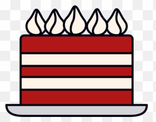 Red Velvet Cake Graphic - Cake Emoji,Cake Emoji