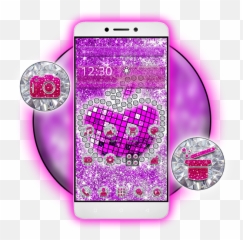 Glitter Pink Apple Launcher Theme - Smartphone Emoji,Pink Glitter Iphone Emojis