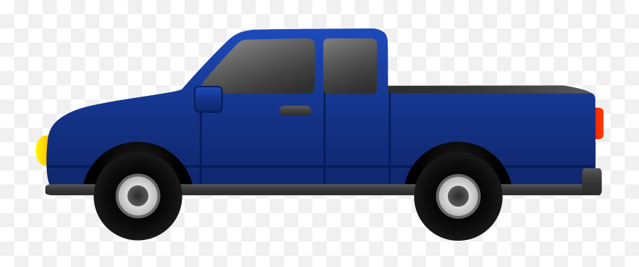 Pickup Truck Clipart Black And White Free 2 - Clipartix Commercial Vehicle Emoji,Semi Truck Emoji