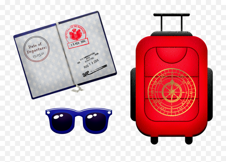 Luggage Passport Travel - Baggage Emoji,Luggage Emoji