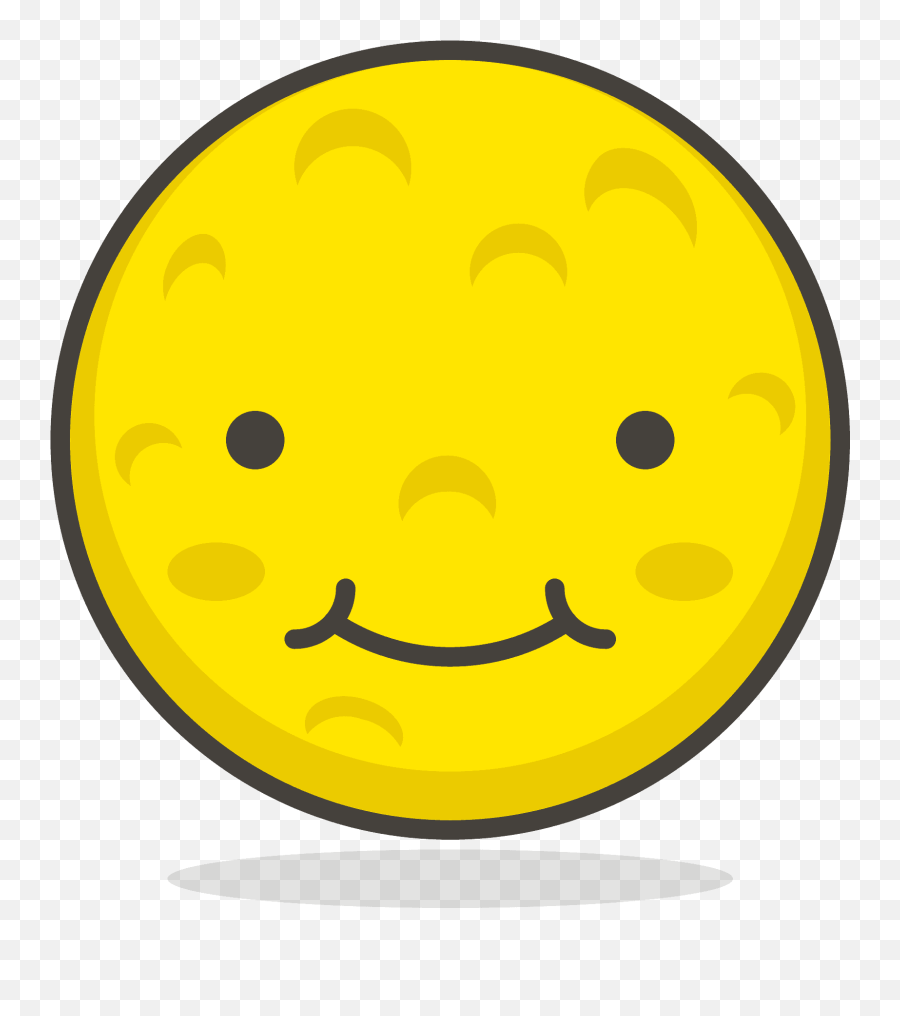 Full Moon Face Emoji Clipart - Smiling Full Moon Clipart,Full Emoji