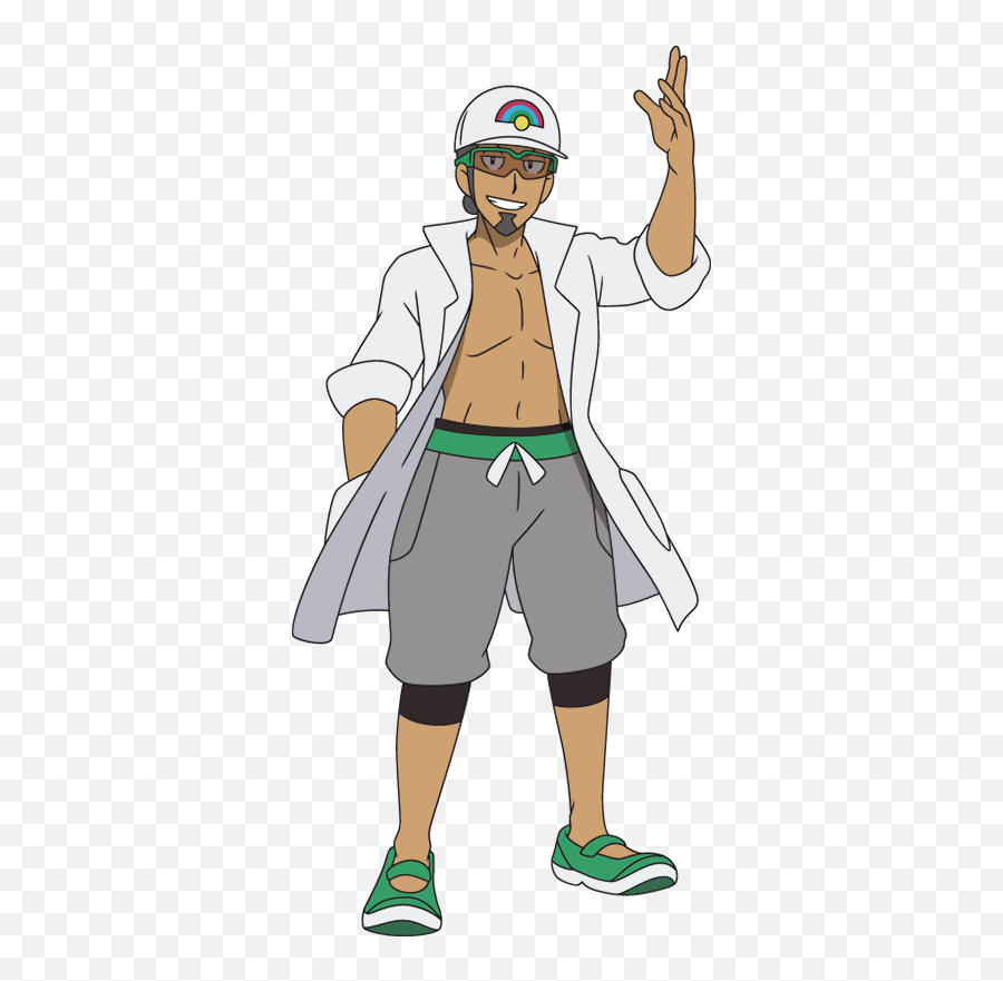 Professor Kukui Anime - Bulbapedia The Communitydriven Emoji,Pokemon Learning League Expressing Emotions