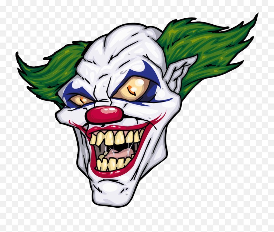 Horror Vector Joker Clown Clipart Library Stock - Scary Creepy Clown Cartoon Emoji,Twin Emoji Halloween Costume