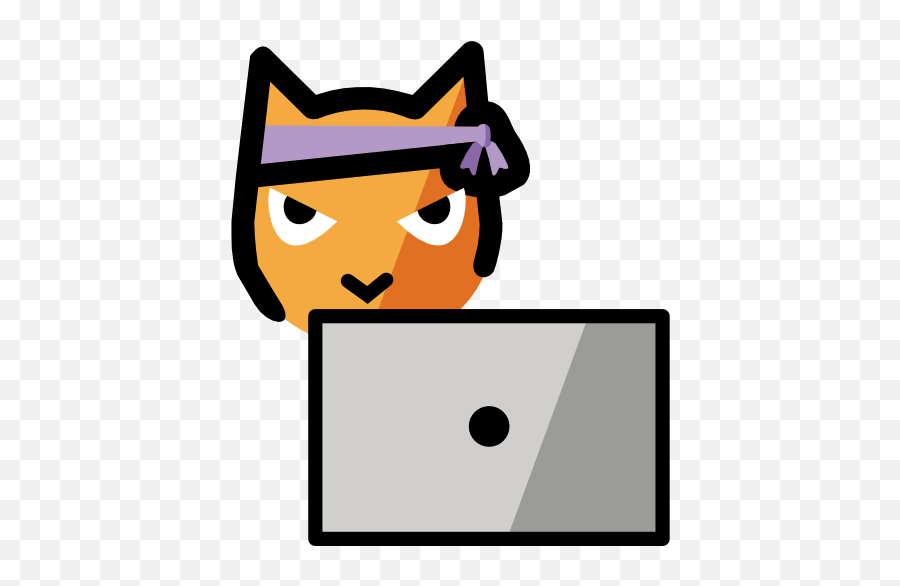 Hacker Cat Issue - Smart Device Emoji,Emoji Hacker