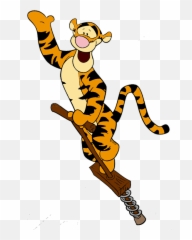 Tigger On A Pogo Stick Clipart - Winnie The Pooh Tigger Jumping Stick Emoji,Tigger Emoji