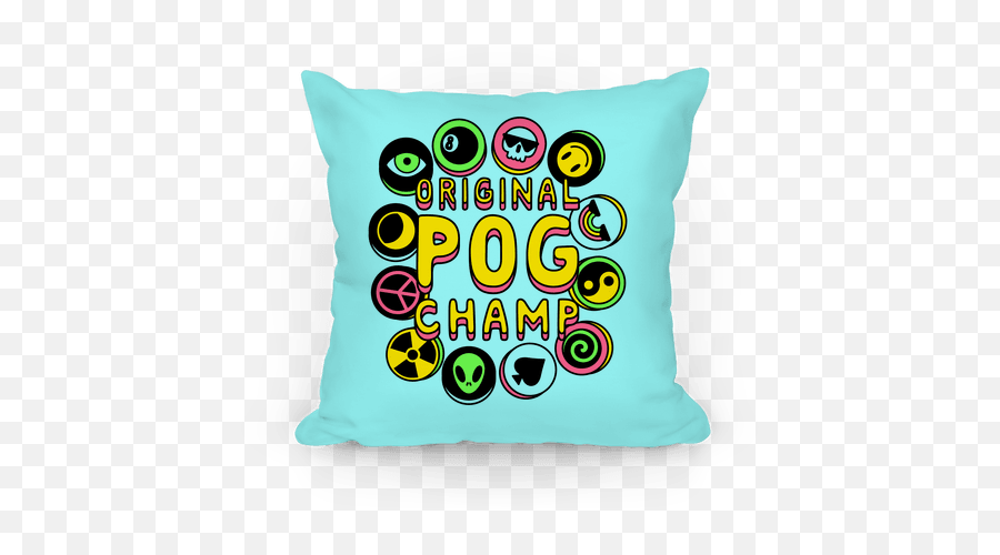 Original Pog Champ Pillows Lookhuman Emoji,Pog Emoji Text