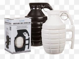 Grenade Mug With Lid - Hand Stoneware Army Military Gift Ebay Mug Grenade Emoji,Army Emoticon