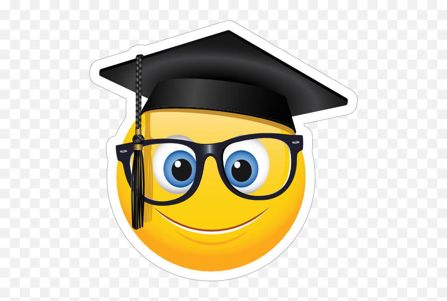 Cute Graduate With Glasses Emoji Sticker - Cute Graduation,Glasses Emoji