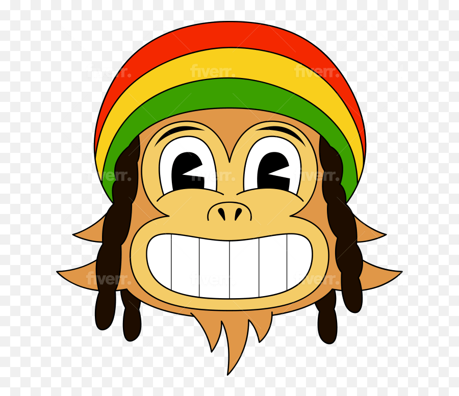 Draw A Cartoon Character Full Body By Tabordart Fiverr - Happy Emoji,Rasta Emoticon