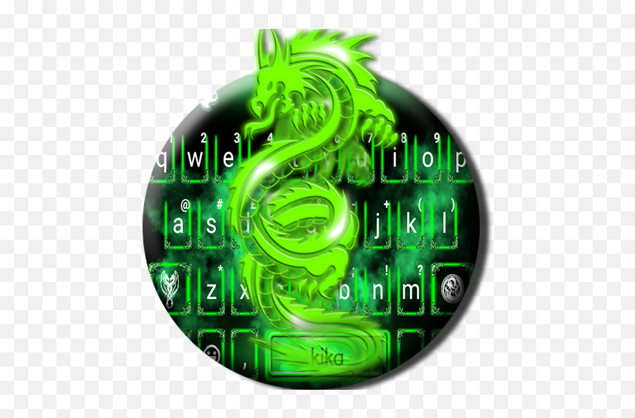 Green Neon Dragon Keyboard Theme - Google Play Dragon Emoji,Emoji Keyboard For Galaxy S7