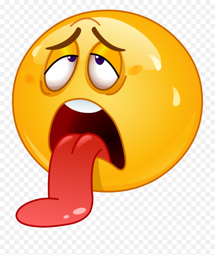 Facebook Emoji - Exhausted Emoticon Hd Png Download Yucky Emoji Face,Facebook Emoji