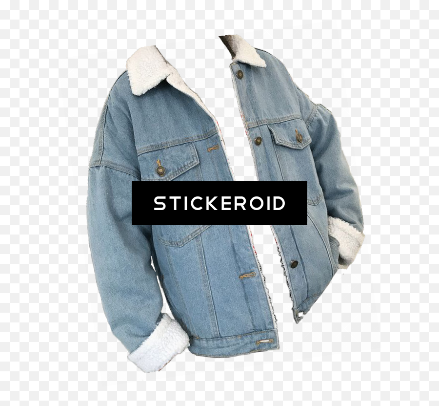 Moon City Fleece Lined Denim Jacket M - Long Sleeve Emoji,Emoji Fleece