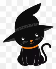 Ftestickers Cute Halloween Cat Animal Sticker By Aras - Cute Halloween Cat Clipart Emoji,Halloween Cat Emoji