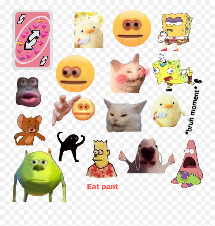 Stickers Epic Memes Sticker - Happy Emoji,Cartoon Emoticon Pants