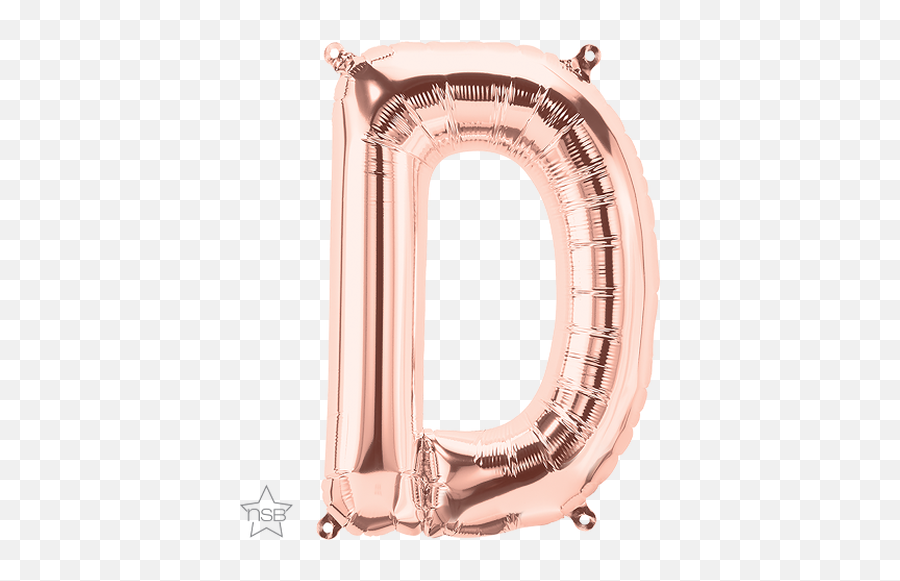 Letter M 16 In - Rose Gold Foil Balloon Letter D Balloon Emoji,Pink With Emoji Letter L