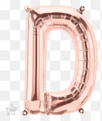 Letter M 16 In - Rose Gold Foil Balloon Letter D Balloon Emoji,Pink With Emoji Letter L