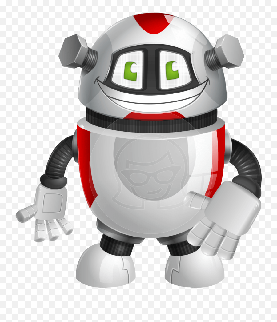Smart Robot Cartoon Vector Character Graphicmama - Dot Emoji,Box Game Robot With Emotions