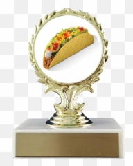 Taco Logo Trophy On Flat White Marble - Shrimp Trophy Emoji,Taco Bell Emojis