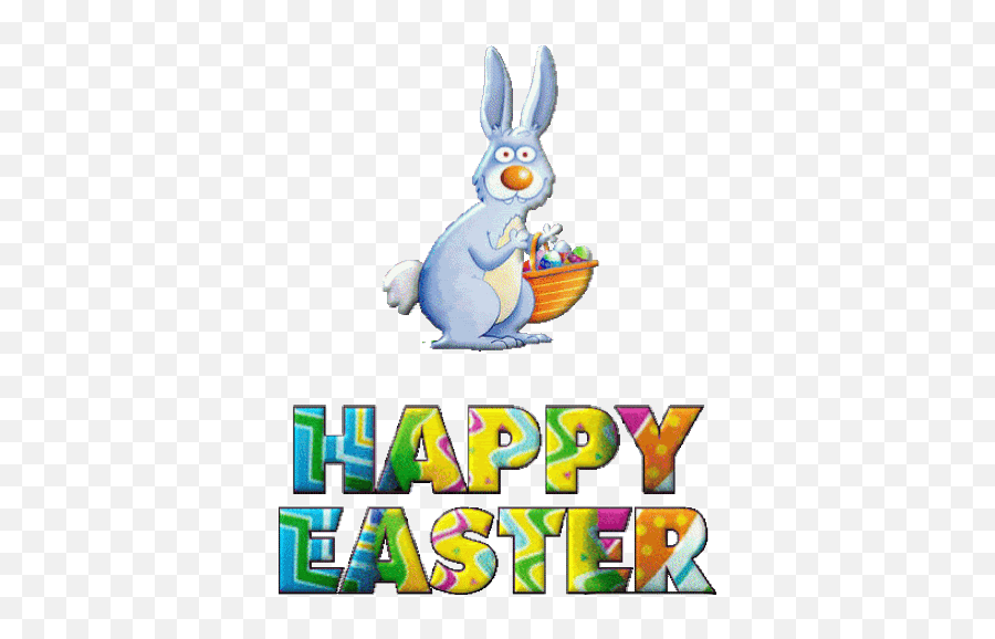 Happy Easter Bunny Gif - Happy Easter Images Gif Emoji,Easter Bunny Taking A Dump Emoji