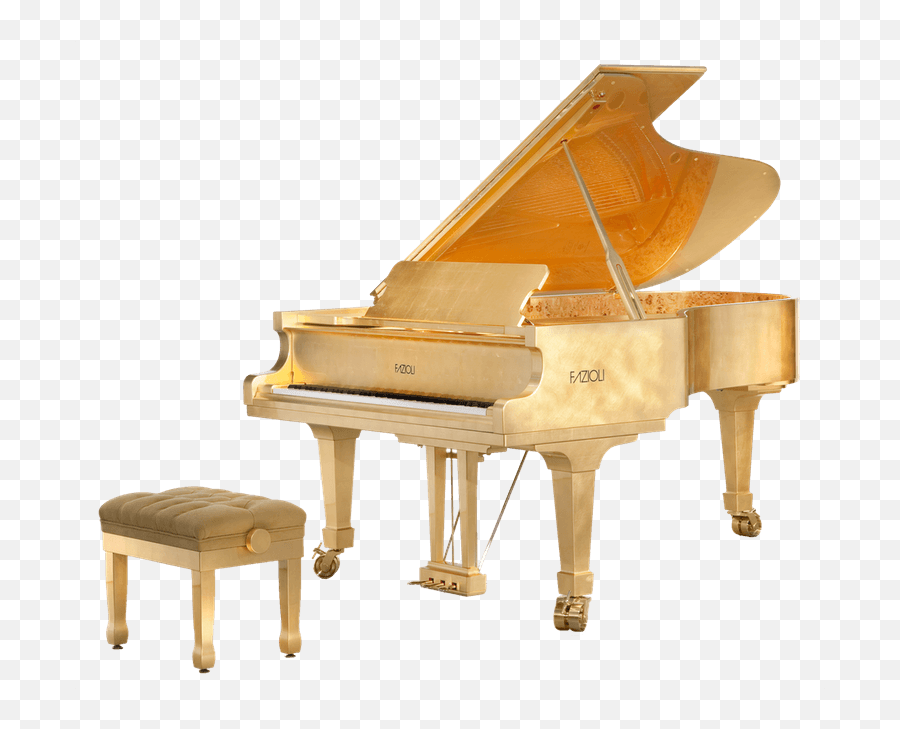 Luxury Designer Pianos For Sale - Fazioli Gold Leaf Piano Emoji,Emoji Man And Piano