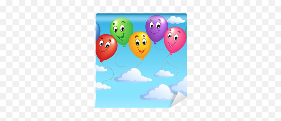 Carta Da Parati Cielo Blu Con - Balloon Popping Game Emoji,Cuore Blu Emoticon