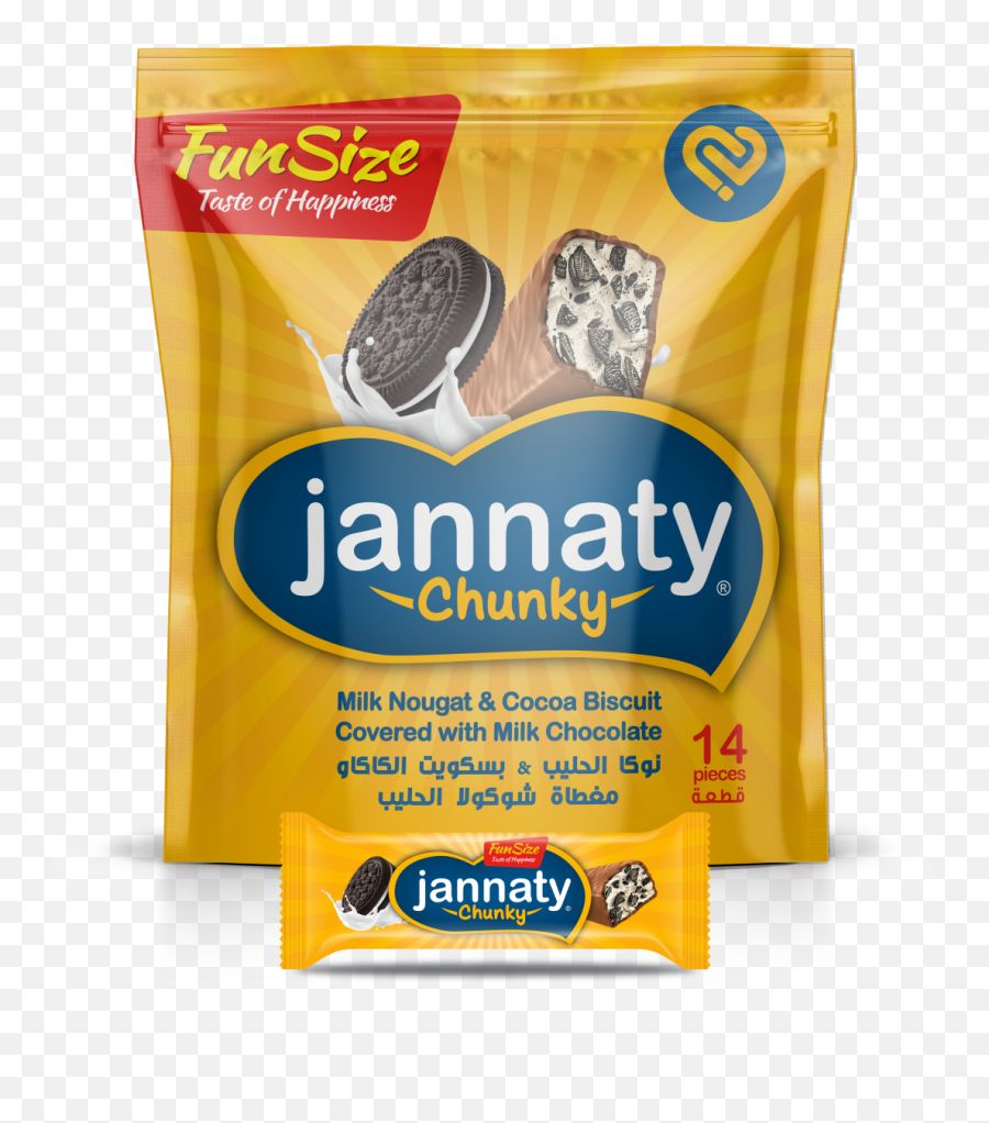 Jannaty Chunky - Fun Size Jannaty Bahrain Food Industries Jannaty Chunky Emoji,Nougat Emojis On Marshmallow