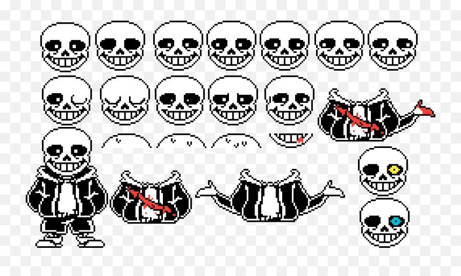 Pixilart - Last Breath Phase 1 Sheet By Bluebox555 Sans Last Breath Spritesheet Emoji,Undertale Temmy Emoticon