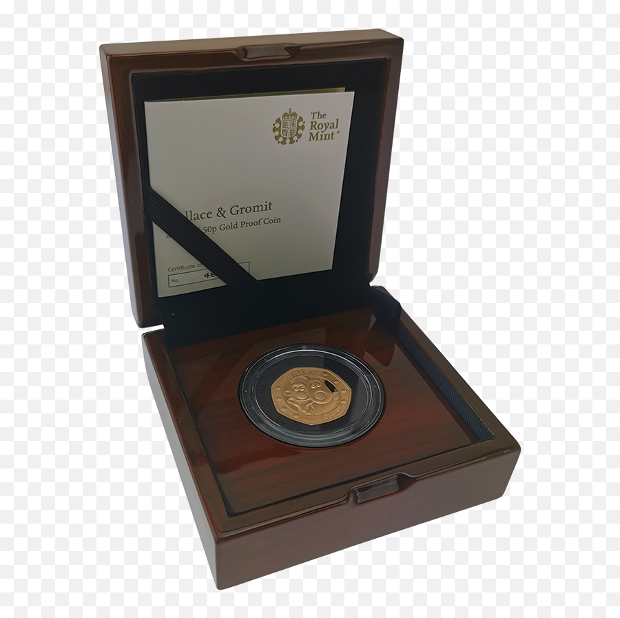 Pre - Owned 2019 Uk Royal Mint Wallace And Gromit 50p Gold Proof Coin Solid Emoji,How To Send A Forgetfull Emoticon