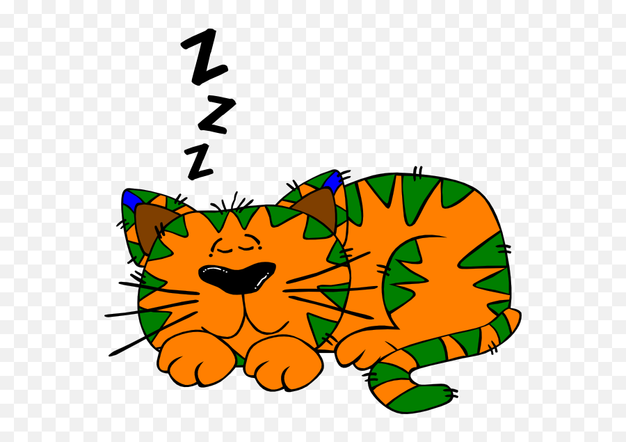Free Cat Napping Cliparts Download - Sleepy Cat Clip Art Emoji,Sleepy Cat Emoticon