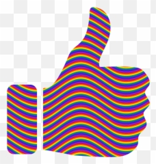 Rainbow Waves Thumbs Up - Openclipart Emoji,Waves Emoji