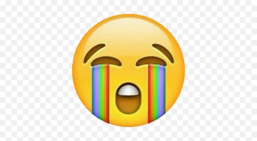 Rainbow Sticker By Dead Account - Transparent Png Crying Emoji,Boo Emoji