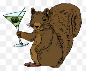 Squirrel Sticker - Martini Glass Emoji,Martini And Party Emoji