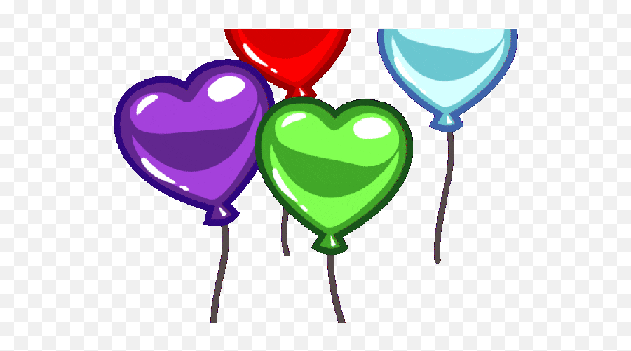 Heart Balloons Sticker Gif By Animated - Balloon Emoji,Emoji Heart Balloons
