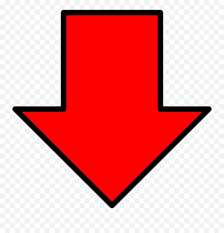 Free Down Arrow Transparent Download Free Clip Art Free - Down Red Arrow Clipart Emoji,Pointing Down Emoji