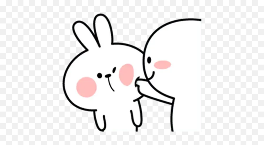 Spoiled Rabbit Emoji With Word 2 Whatsapp Stickers - Animated Cartoon,Head Massage Emoji
