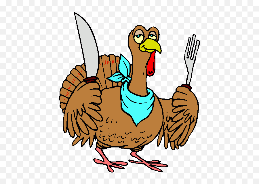 Thanksgiving Clip Art 3 - Turkey With Knife And Fork Clipart Emoji,Thanksgiving Emoji